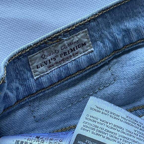 Levi's Premium 501 Button Fly High Rise Skinny Jeans Size 28 Tango Light - Picture 3 of 8